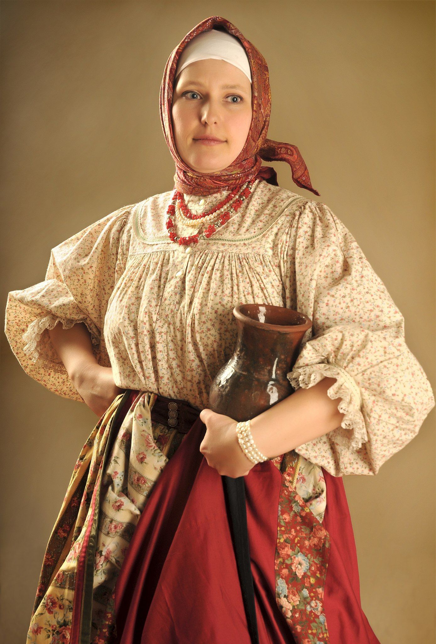 Girls in Slavic costumes in Veracruz